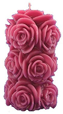Bougie parfumée bouquet fleurie - rose