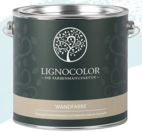 Lignocolor Wandfarbe Innenfarbe Deckenfarbe Kreidefarbe edelmatt 2,5 L (Arctic Blue)