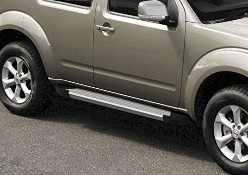 J&J AUTOMOTIVE | Marchepieds Basic Aluminium seuil avec Pathfinder R51 2004-2013, 2 pi?Ces Marchepied avec ABE Certificat, Matériel de Montage