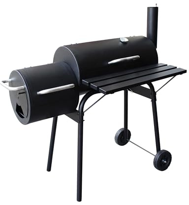 Barbecue a carbonella affumicatore con ruote da campeggio grigliata di design americano