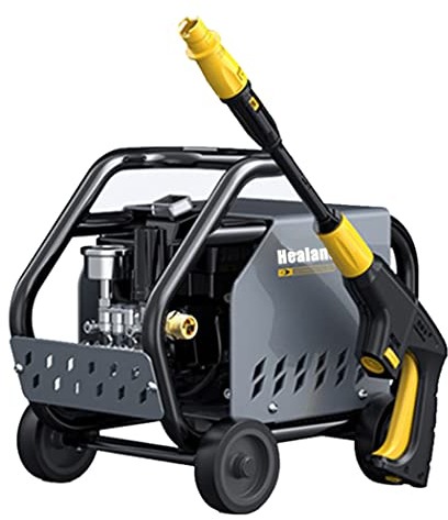 QAZNHODDS Hidrolimpiadora de Alta Presión para Exteriores Máx Potencia 3000 W. Caudal máx 660 l/h. 180 Bares máx para Limpiar Coche, Patio, jardín,A