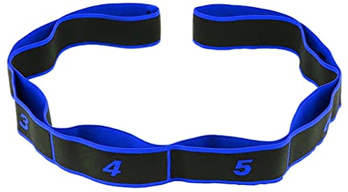 Yoga Pull Strap Belt Polyesterlatex Elastic Stretching Band Loop Yoga Pilates Gym Fitness Übung Widerstandsbänder (Color : White-Style, Size : Talla nica)