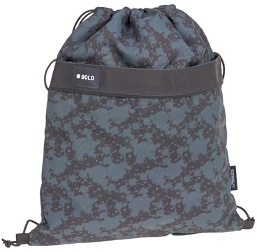 BOLD Lässig Kinder Turnbeutel Sportbeutel mit Rucksackfunktion/School String Bag Bold Spots blue