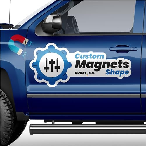 Personalisierte Auto Magnetschilder | Alle Formen: Rechteck, Rund, Quadrat, Oval | Wunschtext & Logo | Hochwertige Magnetfolie | | Auto Aufkleber | Wetterfest | Made in EU | Firmenwerbung