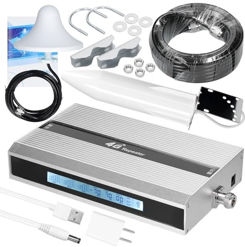 Amplificador de Señal, Weytoll Amplificador Señal Movil de teléfono móvil Repetidor de señal de comunicación Teléfono móvil 2G 3G 4G