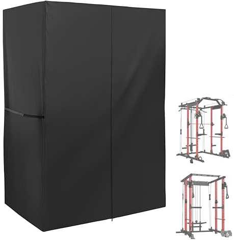 Starcrew Squat Rack Cover, wasserdichte Power Cage Cover, Protective Power Rack Cover für Home Gym, Squat Cage Cover/Gym Rack Cover/Smith Machine Cover/Gewichtheber-Abdeckung - 119,4 x 175,3 x 210,8