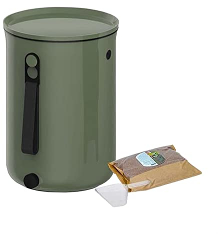 Contenitore per compost da cucina, Pattumiera for Compostiera for Interni Piccola Compostiera, Secchio for Compostiera con Coperchio Sigillato e Rubinetto, Sistema di Compostaggio for Bidoni for Rifiu