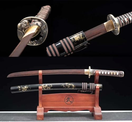 78 cm träningsbokken, trä Katana svärd med foder, handgjord katana, äkta samuraj kampsport, anime cosplay rekvisita, gynnar för pojkar och flickor (30 tum)