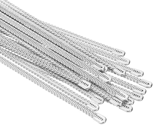 PATIKIL 5.9 Pollici Stecche Acciaio a Spirale, 20pz Stecche Acciaio a Spirale 4mm Larghezza per Cucire Corsetti, Biancheria Intima, Costumi Sposa, Realizzazione Abiti, Argento