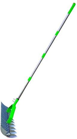 Rastrello per la rimozione del feltro del prato – rastrello per la rimozione del feltro del prato in acciaio inox, strumento da giardino per la pulizia del feltro del prato | rastrello per allentare