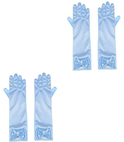 SAFIGLE 2paare Lange Satin-handschuhe Mit Schleife Für Blumenmädchen Für Hochzeiten Abendpartys Und Besondere Anlässe