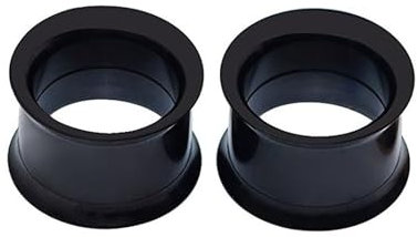 Tolldek 2pcs 14mm Tunnel Dehnstab, Reifen Tunnel Ohr, Edelstahl Schwarz Ohrringe für Herren Damen Piercing Schmuck