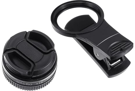 Hemobllo Obiettivo Macro per Smartphone da Lente Ottica Rivestimento Multistrato Clip Inclusa per Maggior Parte dei Telefoni Cellulari Facile Installazione per Scatti Dettagliati