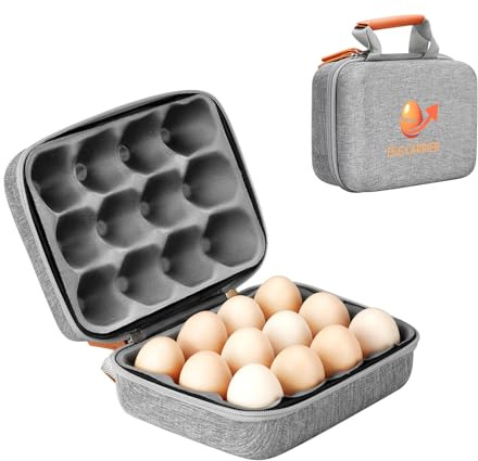 12 Eierbox, Tragbare Eier Aufbewahrung, Eieraufbewahrungsboxen FüR Eier Transportbox, EierbehäLter Ausgestattet Tragegriff, Eier Transportbox FüRoutdoor Picknick Camping