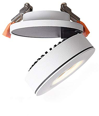 Foco LED COB Empotrado de 12 W con rotación de 360°, Foco LED Empotrado en el Techo con Rejilla, lámpara antideslumbrante, Panel Comercial Ted, luminaria para decoración, galería, Sala de exposi