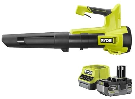 Laubbläser Turbojet 18 V RYOBI – Gebläse 160 km/h – Akku 4,0 Ah – Ladegerät – RY18BLB-140