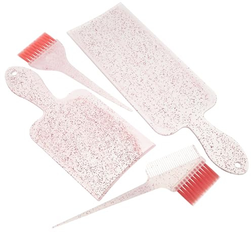 MUSISALY Kit Para Teñir El Cabello 4 Piezas Compacto Resistente Reutilizable Para Salón y Uso Doméstico Cepillo Para Teñir, Peine Para Resaltar y Paleta Para Aplicar Tinte