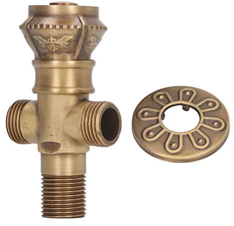 Valvola ad angolo Rubinetto per acqua calda fredda in stile antico europeo Angolo di rotazione Valvola di arresto dell'acqua Bagno