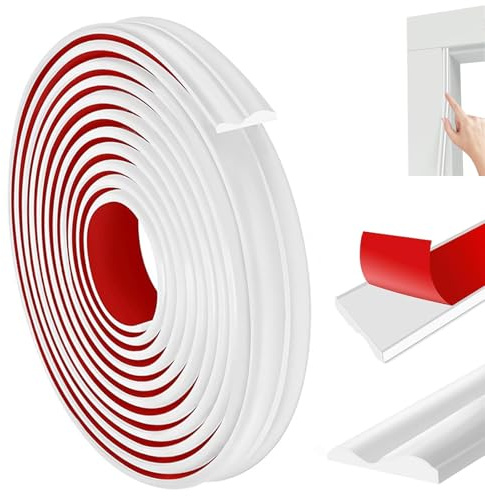 Peel and Stick Wall Moulding Panels, 8m x 2.7cm Wall Moulding Trim Self-Adhesive Flexible Dado Rail 3D Wall Paneling Strips for Home Decor Floor Transition (White)
