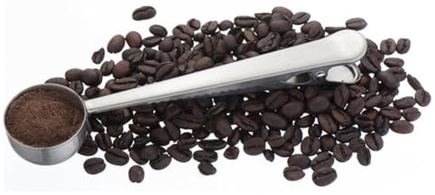 NUOBESTY 2 pièces Cuillères Doseuses Inox avec Clip Étanche Cuillères Mesurer Café Thé Lait Poudre Usage Cuisine et Préparation Boissons