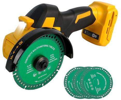 Mini-Winkelschleifer, 10 cm 4 Zoll bürstenloser Akku-Trennschleifer, 18000 U/min, 3 Geschwindigkeitsstufen mit Rechts- und Linkslauf kompatibel mit D-E-WAlT 18V 20V Akkus