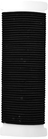 Lot de 50 Élastiques à Cheveux Noirs, Élastiques pour Tresses Haut de Gamme, Sans Métal pour Femmes et Filles, 4 mm pour Chignon, École & Sport, Accessoires Cheveux Doux