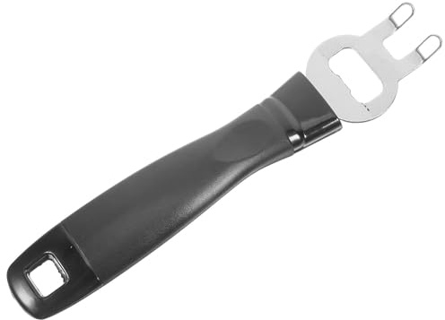 Angoily Pince à Grille en Acier Inoxydable pour Barbecue, Poignée Isolante Noire