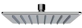 ERCOS Soffione Doccia A Muro In Acciaio Inox , Soffione Doccia Quadrato 200X200 MM , Soffione Doccia Effetto Pioggia Con Snodo Orientabili, Installazione Interna ed Esterna