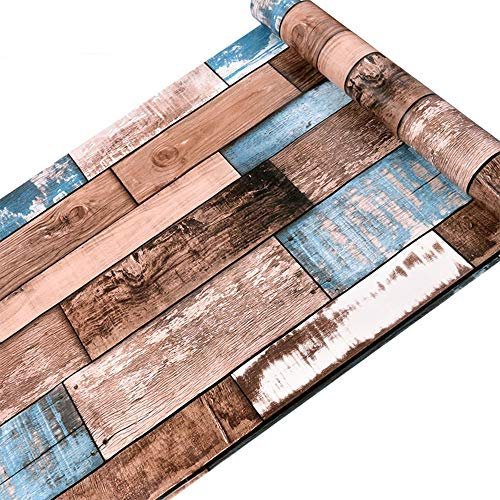 Taogift Papier Peint décoratif en Bois - Papier Vinyle - Décoller et Coller - pour Murs, armoires de Cuisine, étagères, Bureau, Meubles, comptoir - 45 cm x 3 m