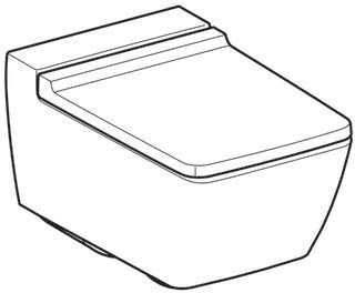 Geberit - Cuvette WC suspendue avec abattant - WC suspendu rimfree sans bride XENO² caréné avec abattant frein de chute -