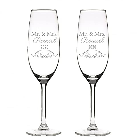 Copas de champán 2 copas, personalizadas con grabado - clásico (2)