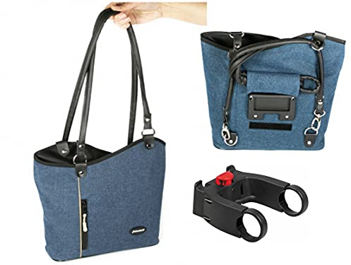 Haberland Lenkertasche Rucksack Melanie blau incl. E-Bike Lenkeradapter