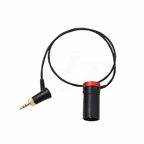 HangTon Audio Cable for Sennheiser EK 2000 Sony UWP Receiver to Sony FX9 Camera Sound Devices Mixer, Locking 3.5mm TRS XLR 3 Pin Low-Profile 20 Red