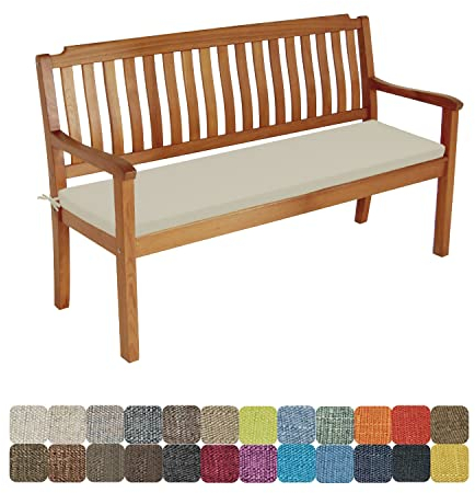 WTHYGB Bankauflage Sitzkissen Bankkissen 140 X 35 X 5CM Waschbar Abnehmbarem Stuhlkissen rutschfeste Gartenbankauflage Auflage für Gartenbank Terrasse Schaukel Gartenmöbel -Beige