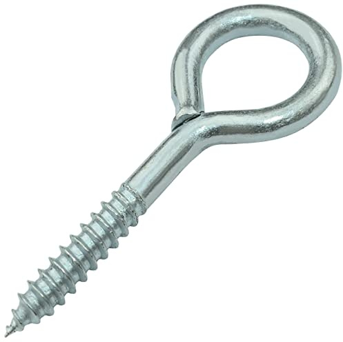 Aerzetix - C57940 - Set di 25 ganci per avvitare Ø5x30mm - golfari autofilettanti chiusi - viti a occhio - in acciaio - colore argento
