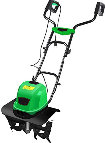 1500W Lawn Scarifier, Electric Garden Rake, 4 Tiller Blades, 46CM Maximum Tilling Width, Power Tillers for Soil Loosening & Lawn Maintenance