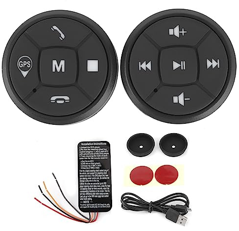 Telecomando del Volante Dell'auto, Pulsanti Multimediali per Volante per Auto Interruttore del Controller del Volume del Pulsante di Controllo del Volante