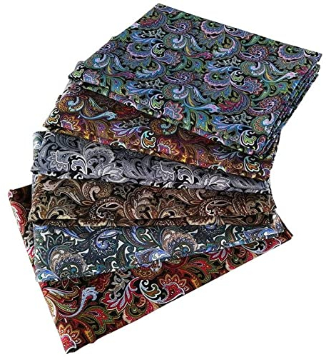 Stoffe zum Nähen Patchwork 50 x 50 cm,6 Stück Blumen Muster Baumwollstoff Meterware Stoffpaket DIY Patchwork Stoffe Kunsthandwerk Baumwolle Tuch DIY Handgefertigte Nähen Quilten Stoff Baumwollgewebe