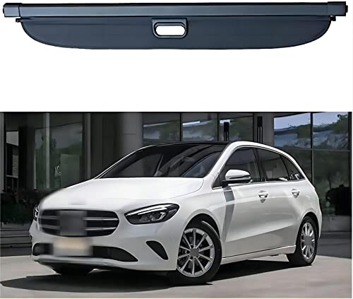 ZECHAO Ausziehbar Laderaumabdeckung Kofferraum Schutz Abdeckung für Merce-des Be-nz B-Klasse W246 B180 2009-2018 2019 2020 2021, Auto Kofferraumabdeckung Rollo Interieurleisten ZubehöR