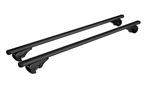 NORDRIVE N15041 Helio Black Rail, Komplettes Dachträger-Set aus Aluminium - L - Evos RA