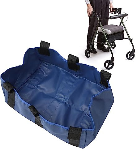 Rollstuhl-Untersitz-Aufbewahrungstasche, Rollator-Taschen-Aufbewahrungstasche Mit Klettverschluss, Tragbarer Nylon-Untersitz-Rollstuhlkorb Für Regenschirm-Utensilien(Blau)