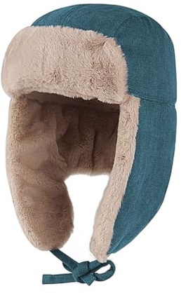 Gisdanchz Wintermütze Fliegermütze Russen Mütze Ushanka Chapka Winddicht Hut Mit Ohrenklappen