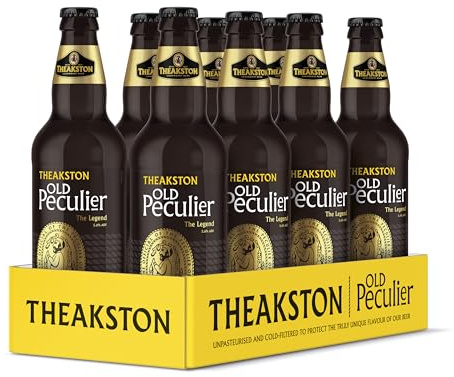 Theakston Old Peculier | 8 x 500ml Glass Beer Bottles | 5.6% ABV | A Specialist Beer with Rich & Fruity Flavours