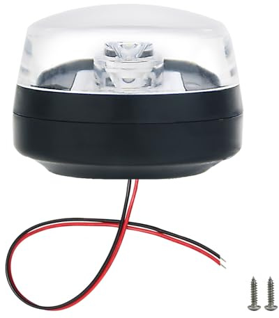 CLGmarine Anchor Lights,Boat Tower Light,Bimini Top LED Waketower All-Round 360 Degree White, USCG Certified 2NM,10-30Volt