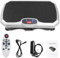 Vibration Plate Exercise Machine, Vibration Fitness Trainers for Home Use, with Bluetooth Speaker Remote Control + 5 Programs, Whole Body Workout With Resistance Bands, Home Training Shaping (White)
