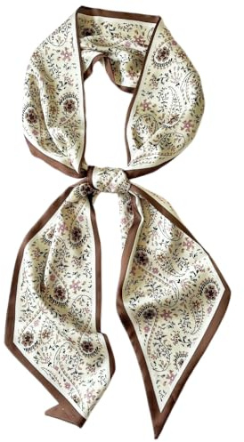 Silk Head Scarf for Hair Fashion Headwrap for Women Lightweight Neck Tie