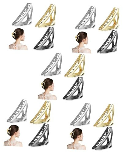 FOMIYES 15 Pièces Épingle à Cheveux Pinces à Griffes Pince à Griffe Géante Pince à Cheveux Pour Femmes Griffes De Cheveux Pour Femmes Jolie Pince à Cheveux Métal Décorer Aux Femmes