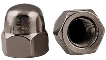 AYYSSM 5-20 Teile/los Reine Titan Hut Mutter M4/M5/M6/M8/M10/M12/m16/M20 Hex Kappe Dekorative Abdeckung Halbkreis Hutmutter (Size : M12 (10PCS))
