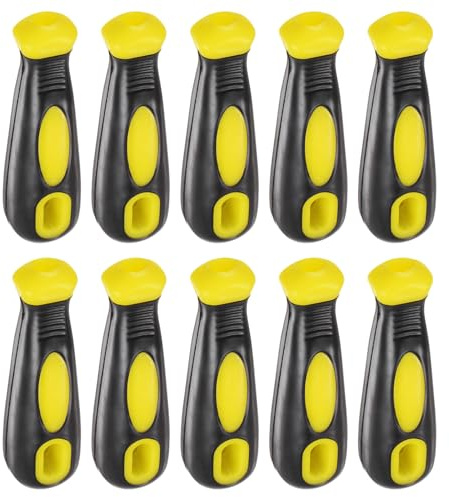 QUARKZMAN Manico per Lime Gomma da 10pz Manici Ergonomici Foro Rotondo e Rettangolare da 4,25 per Lime Metallo da 14