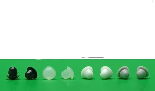 Schutzstopfen Silikonkautschuk Soft Match Schwarze Fußmatte Schalldämpfung Antikollisionsöse Weiße Stummschaltung T-Stecker Dichtungsdeckel F060 Y 10 Stück-durchscheinend